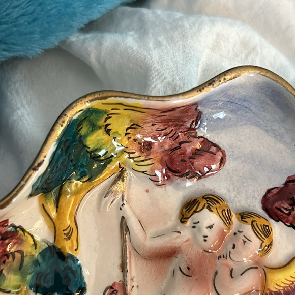 Vintage Capodimonte Italy Porcelain Cupid Trinket Dishes - Picture 12 of 17
